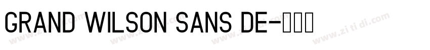 Grand Wilson Sans DE字体转换